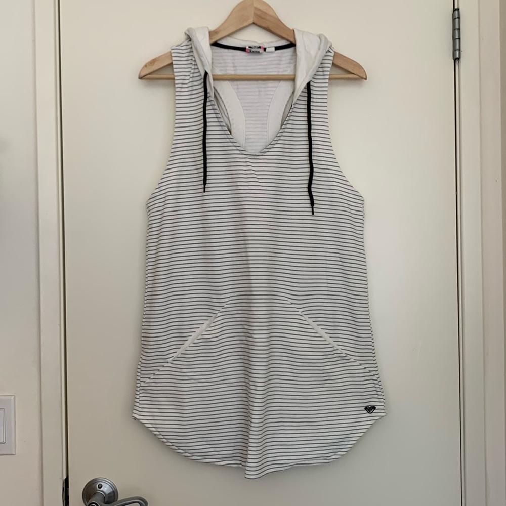Roxy Striped Beach Hoodie Size M